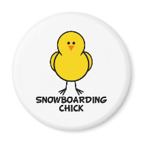 Snowboarding Chick magnets