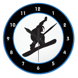 Snowboarding Design Wall Clock