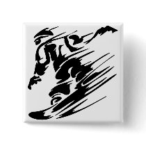 Snowboarding Extreme Sports Pinback Button