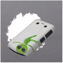 Snowboarding Green Alien Blackberry Bold Case