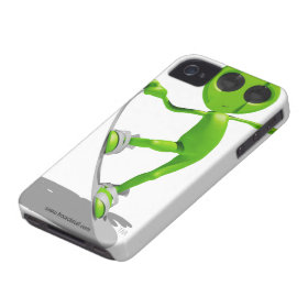 Snowboarding Green Alien iPhone 4/4s Case iPhone 4 Case-Mate Case
