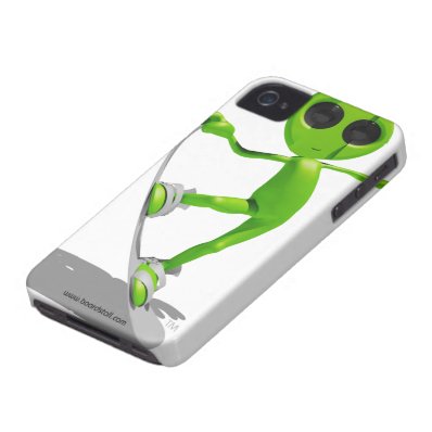 Snowboarding Green Alien iPhone 4/4s Case iPhone 4 Case-Mate Case