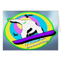 Snowboarding Greeting Card