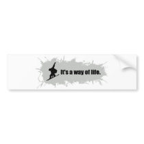 Snowboarding is a Way of Life Bumper Sticker