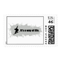Snowboarding is a Way of Life Postage Stamp