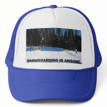 SNOWBOARDING IS AWESOME hats