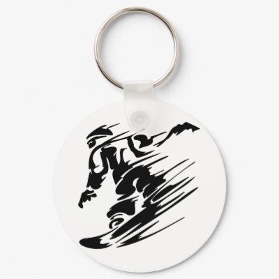 SNOWBOARDING KEYCHAINS by paintitblack