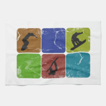 Snowboarding kitchen tea towel kitchen towels