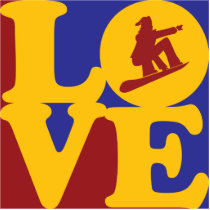 Snowboarding Love photo sculptures