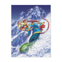Snowboarding Max postcards