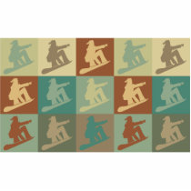 Snowboarding Pop Art photo sculptures