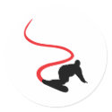 Snowboarding red Track stickers by Tomaniac Snowboarding red Track stickers
