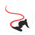 Snowboarding red Track stickers by Tomaniac Snowboarding red Track stickers