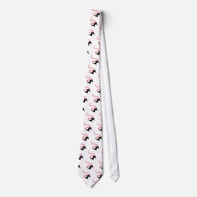 Snowboarding red Track Necktie by Tomaniac