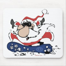Snowboarding Santa Mousepad by Method77 Snowboarding Santa Mousepad