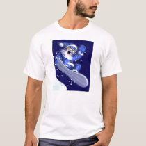 Snowboarding Santa t-shirts