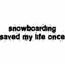 Snowboarding Saved My Life Once photo sculptures