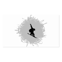 Snowboarding Scribble Style Business Card Template