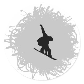 Snowboarding Scribble Style sticker