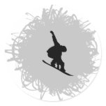 Snowboarding Scribble Style Stickers