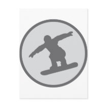 snowboarding snowboarder jump postcards