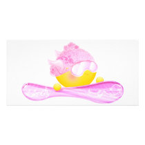 Snowboarding Sybille 2 Customized Photo Card