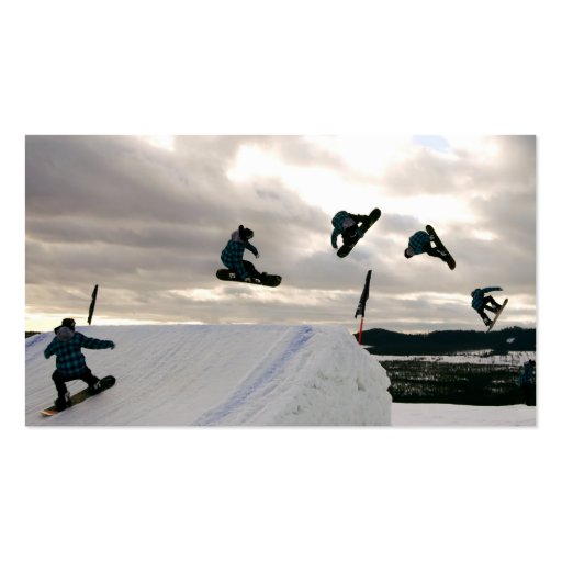 Snowboarding Tricks Business Card (back side)