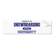 Snowboarding University Bumper Sticker