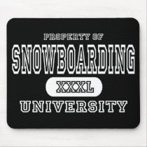 Snowboarding University Dark mousepads by universityshirts Snowboarding University Dark mousepads