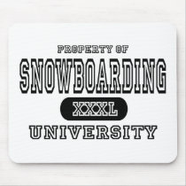 Snowboarding University mousepads by universityshirts Snowboarding University mousepads
