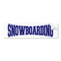 Snowboarding University Style Bumper Stickers