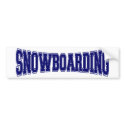 Snowboarding University Style bumper stickers