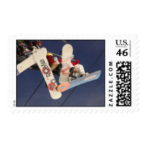 snowboards from below the lift postage by GKGallery snowboards from below the lift postage