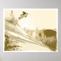 SnowboardSunset Print