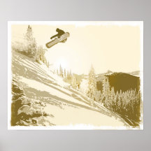 SnowboardSunset Print