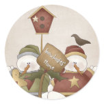 Snowbodies' Home Snowman Winter Scene stickers