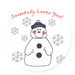Snowbody Loves You Snowman stickers