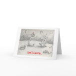 Snowbot Greeting Card: "Believe"