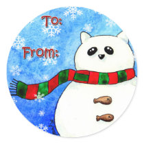 Snowcat - Gift Sticker stickers