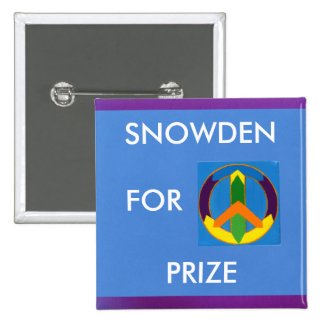 Snowden for Peace Prize Pin