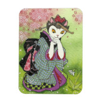 Snowdrop Geisha Kitty Magnet magnets