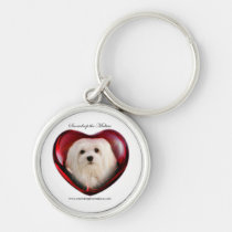 Snowdrop the Maltese Keychain keychains