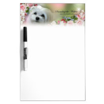Snowdrop the Maltese Message Board/Dry-Erase Board dry erase boards