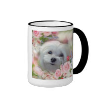 Snowdrop the Maltese Mug mugs