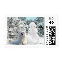 Snowdrop the Maltese Postage Stamp stamps