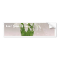 Snowdrops In The Vase bumper stickers by lifesphere Snowdrops In The Vase bumper stickers