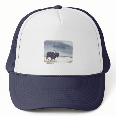Snowdusted Bison hat by Linda_MN