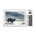 Snowdusted Bison postage
