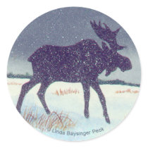 Snowdusted Moose stickers by Linda_MN Snowdusted Moose stickers
