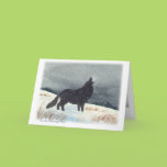 Snowdusted Wolf card customize text